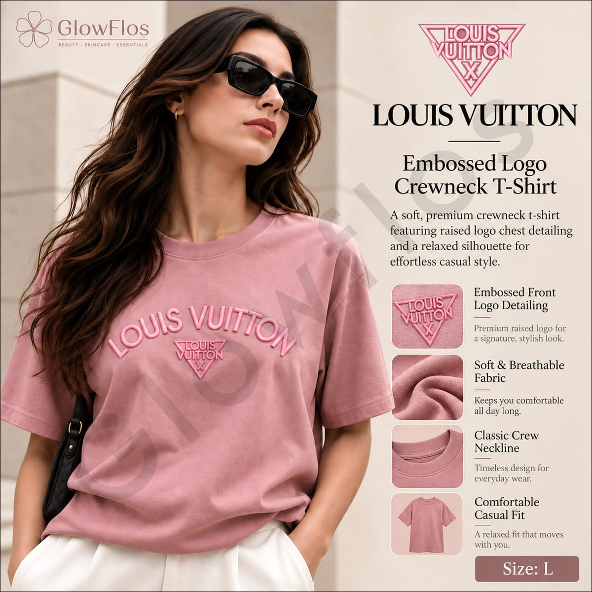 Louis Vuitton Embossed Logo Crewneck T-Shirt