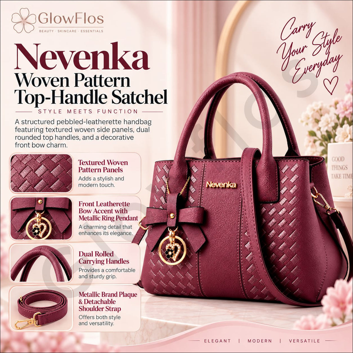 Nevenka Elegant Woven Handbag