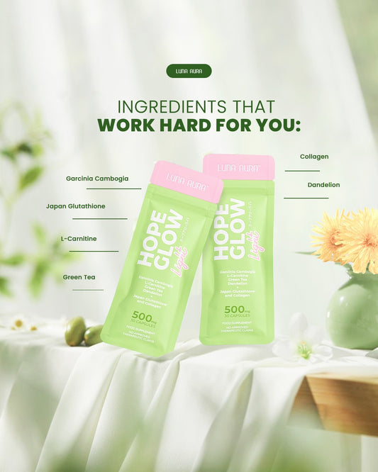 Luna Aura Hope Glow Light skincare product for radiant, glowing, and healthy-looking skin