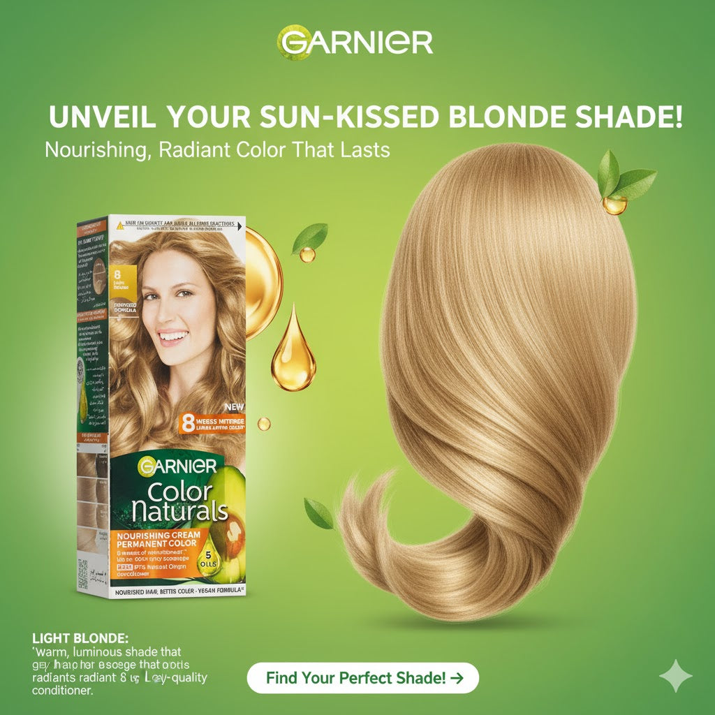 Garnier Hair Color 8 Light Blonde