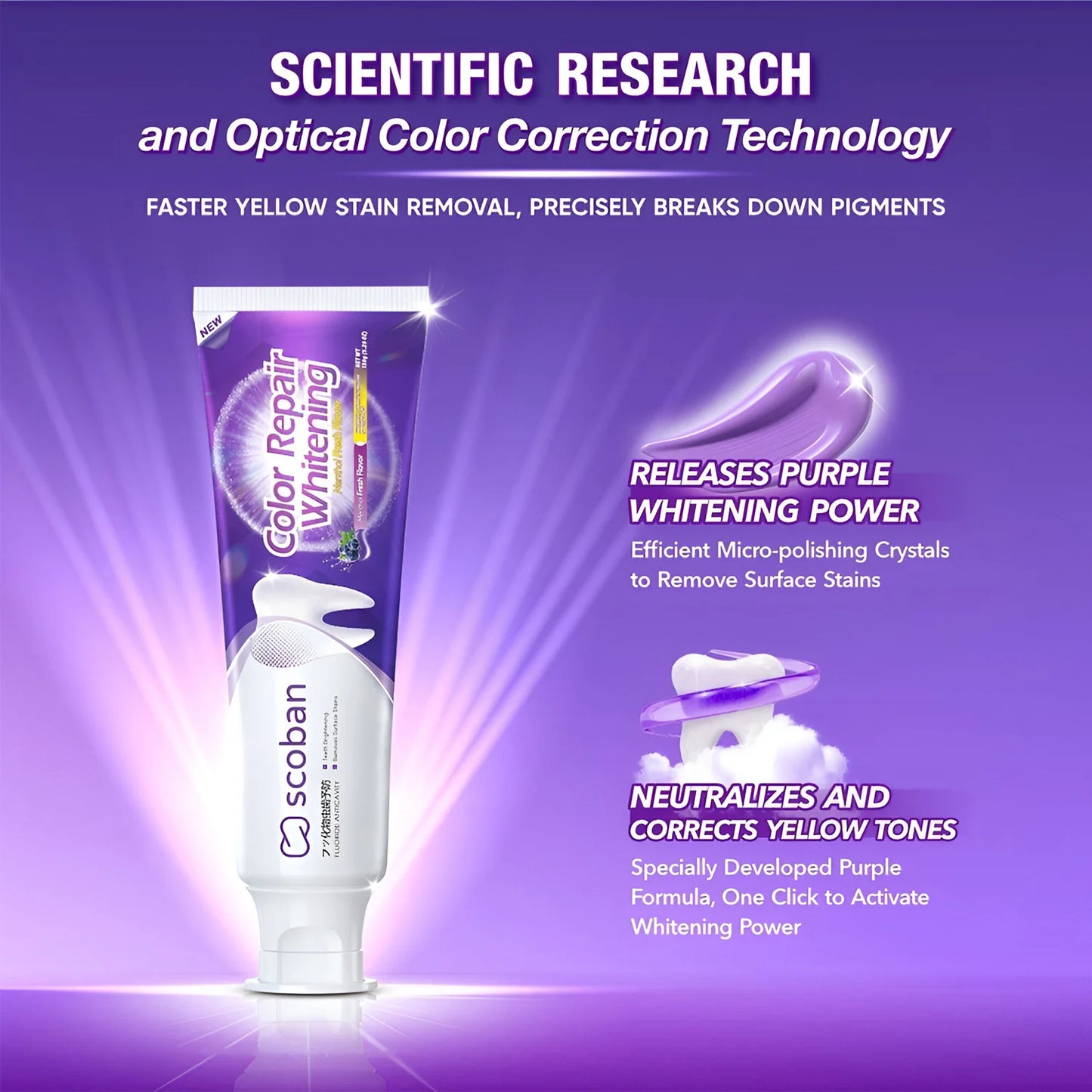 Scoban purple toothpaste