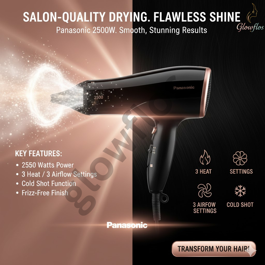 "Panasonic Hair Dryer EH-N2500 K685 professional fast-drying powerful hair dryer"