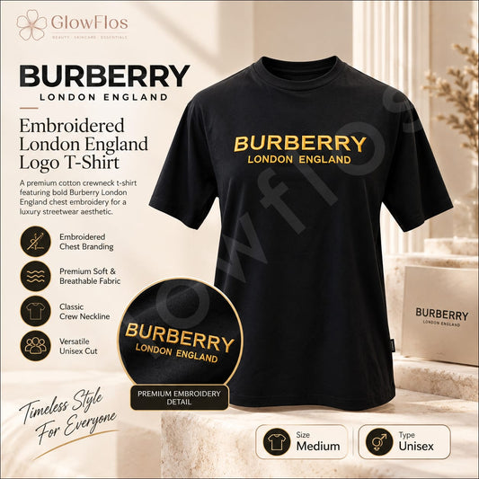 Burberry London England Embroidered Logo T-Shirt