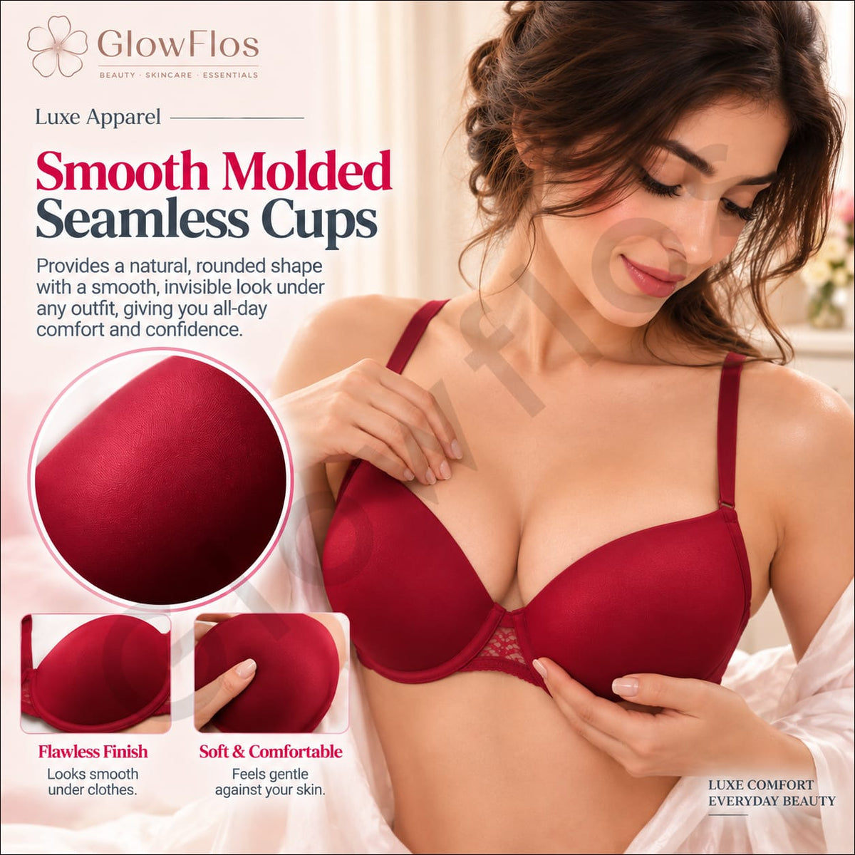Luxe Adjustable Slim Strap Padded Bra