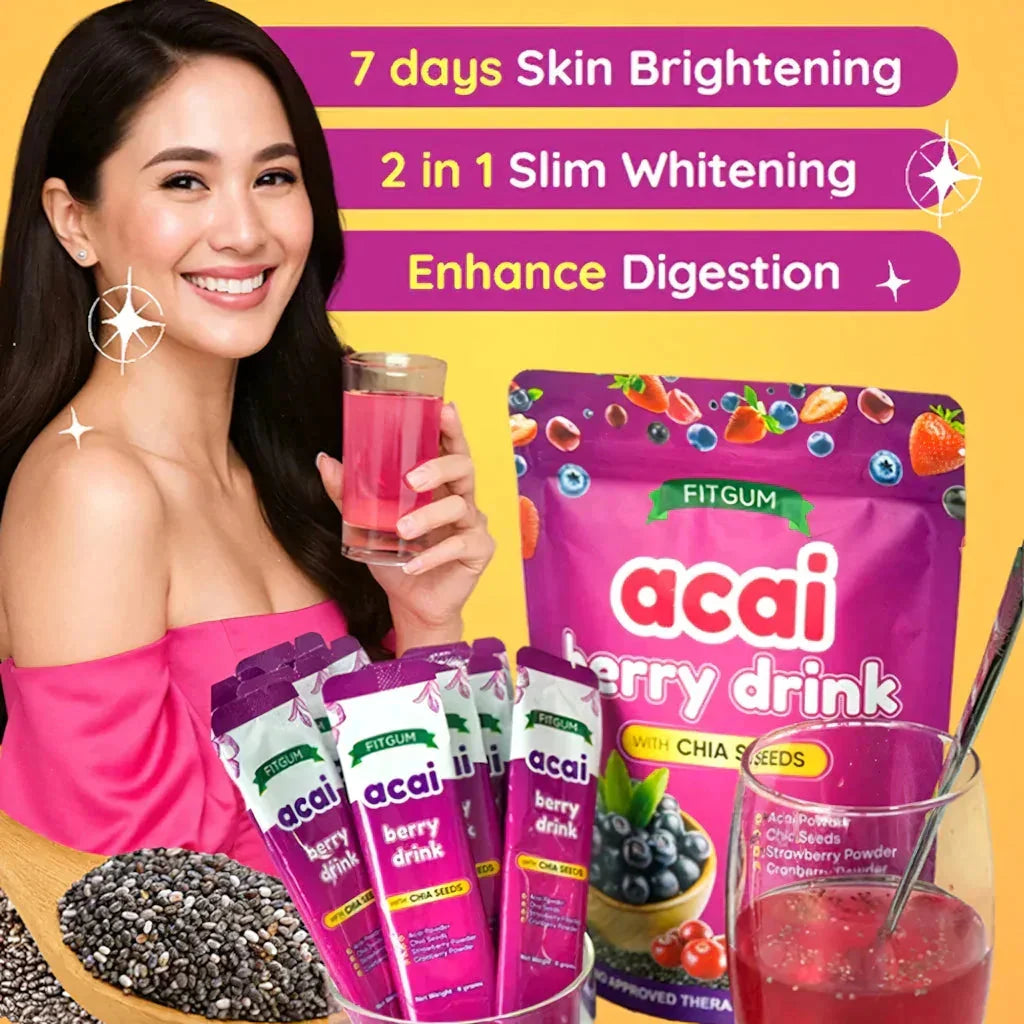 Fitgum Acai Berry Drink with Chia Seeds