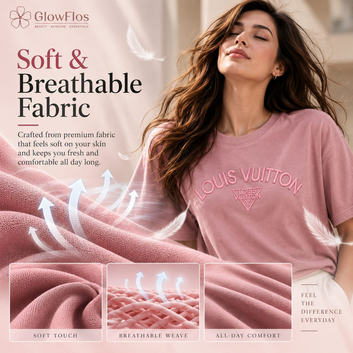 Louis Vuitton Embossed Logo Crewneck T-Shirt