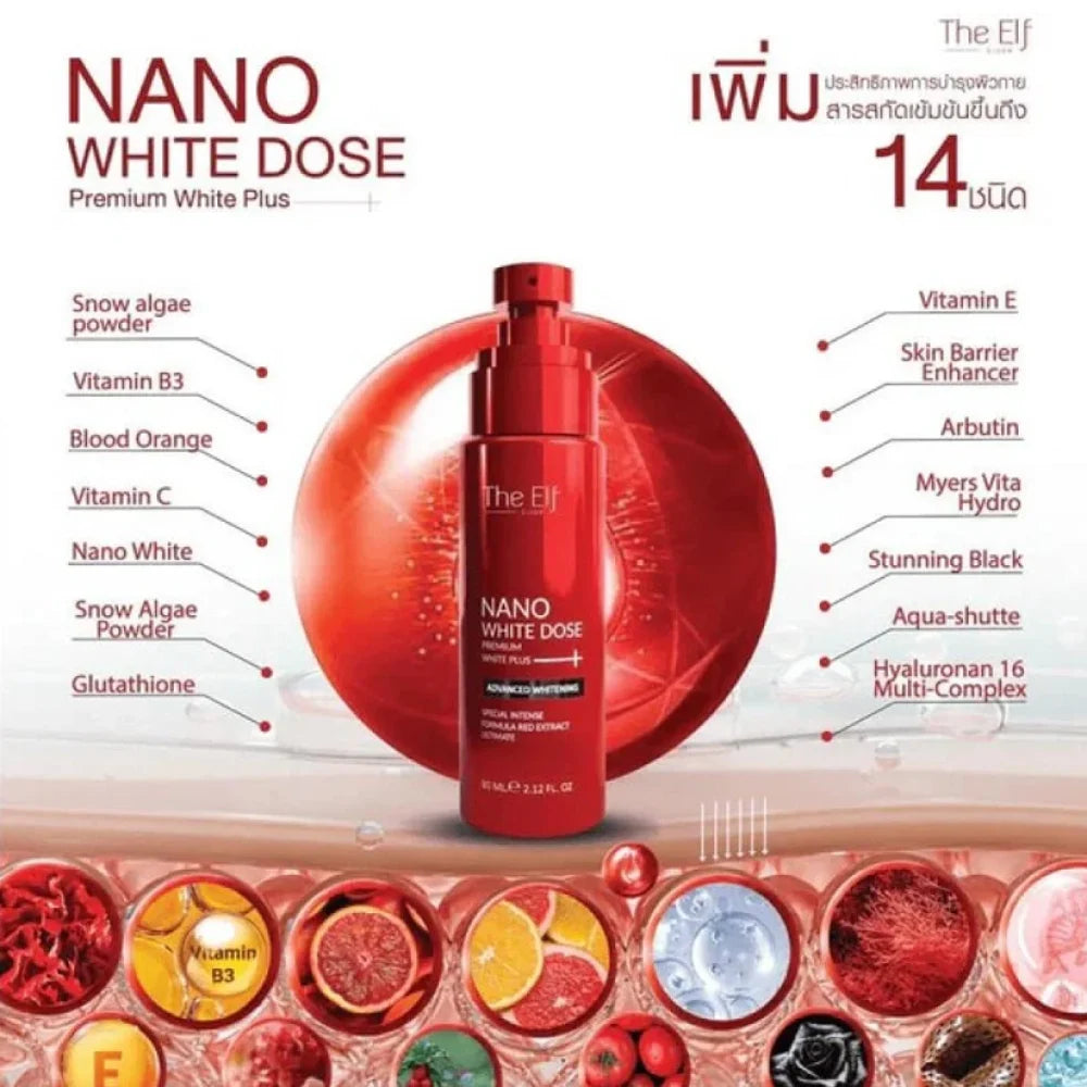 The Elf Nano White Dose Premium White Plus – Advanced Whitening Body Serum (60ml)