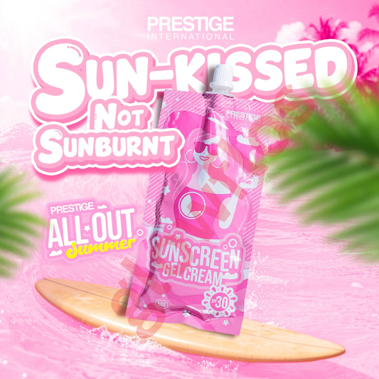 Authentic Prestige International Sunscreen Gel Cream SPF 30 Broad Spectrum Facial Sunblock for UVA UVB Protection Non Greasy Hydration and Flawless Glass Skin