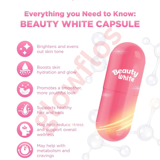 Authentic You Glow Babe Beauty White Capsules Glutathione and Marine Collagen Dietary Supplement with Vitamin C and Garcinia Cambogia for High Potency Full Body Whitening Anti Aging Skin Tightening and Slimming Weight Management