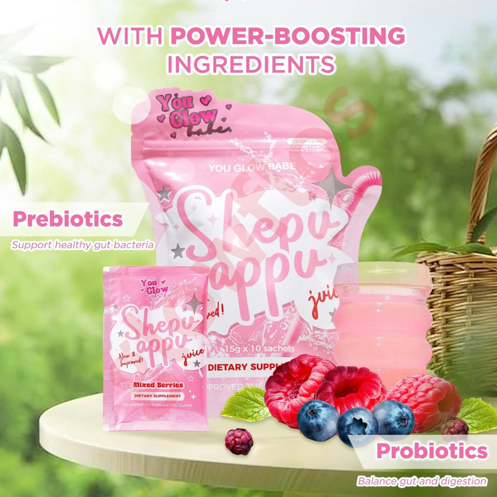 Authentic You Glow Babe Sheppu Appu Slimming Juice 10-in-1 Dietary Supplement Powder with Hydrolyzed Marine Collagen for High Potency Weight Management Appetite Suppressant Flat Stomach Body Detox and Radiant Skin Glow