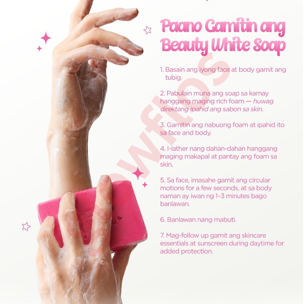 Authentic You Glow Babe Beauty White Soap Glutathione Kojic Acid and Alpha Arbutin Cleansing Bar for High Potency Full Body Whitening Acne Treatment Dark Spot Correction and Radiant Glass Skin