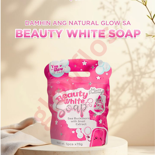 Authentic You Glow Babe Beauty White Soap Glutathione Kojic Acid and Alpha Arbutin Cleansing Bar for High Potency Full Body Whitening Acne Treatment Dark Spot Correction and Radiant Glass Skin