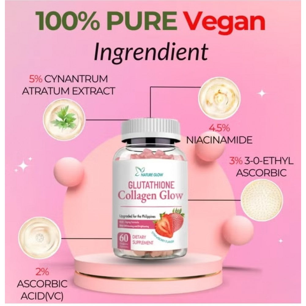 Nature Glow  Glutathione Collagen Glow Strawberry