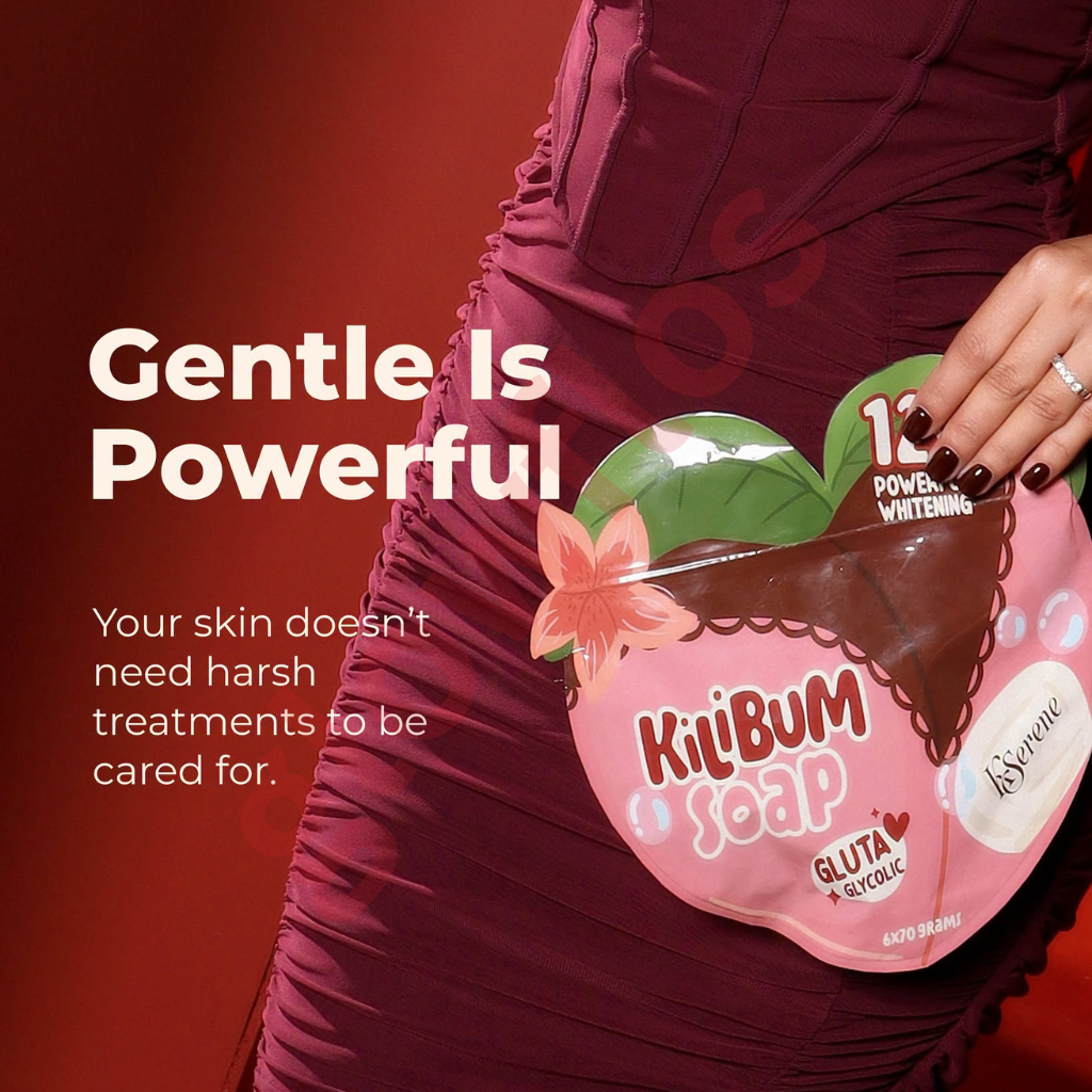 Authentic Kserene Kilibum Whitening Soap for Gluteal Dark Spot Correction Body Acne Treatment and Smooth Skin Texture Exfoliation