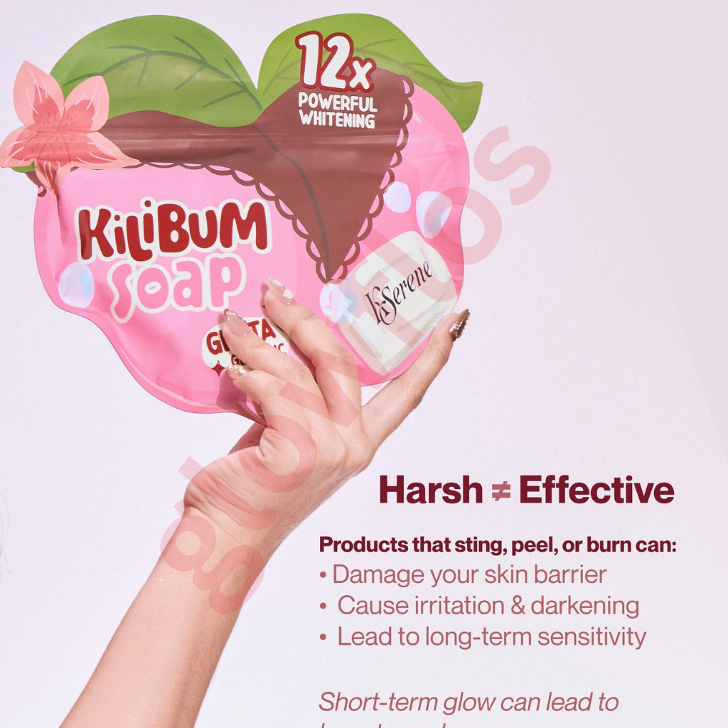 Authentic Kserene Kilibum Whitening Soap for Gluteal Dark Spot Correction Body Acne Treatment and Smooth Skin Texture Exfoliation
