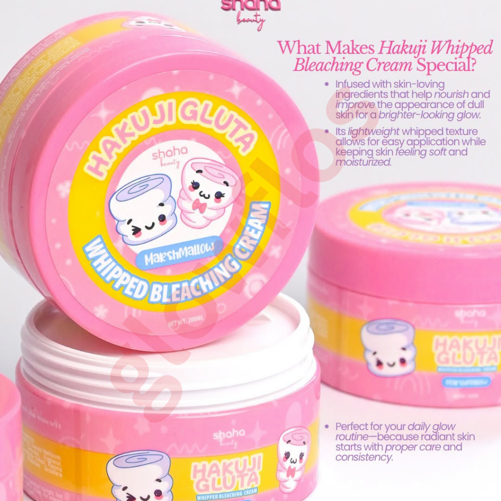 Shaha Beauty Hakuiji Gluta Whipped Bleaching Cream – Marshmallow (200ml)