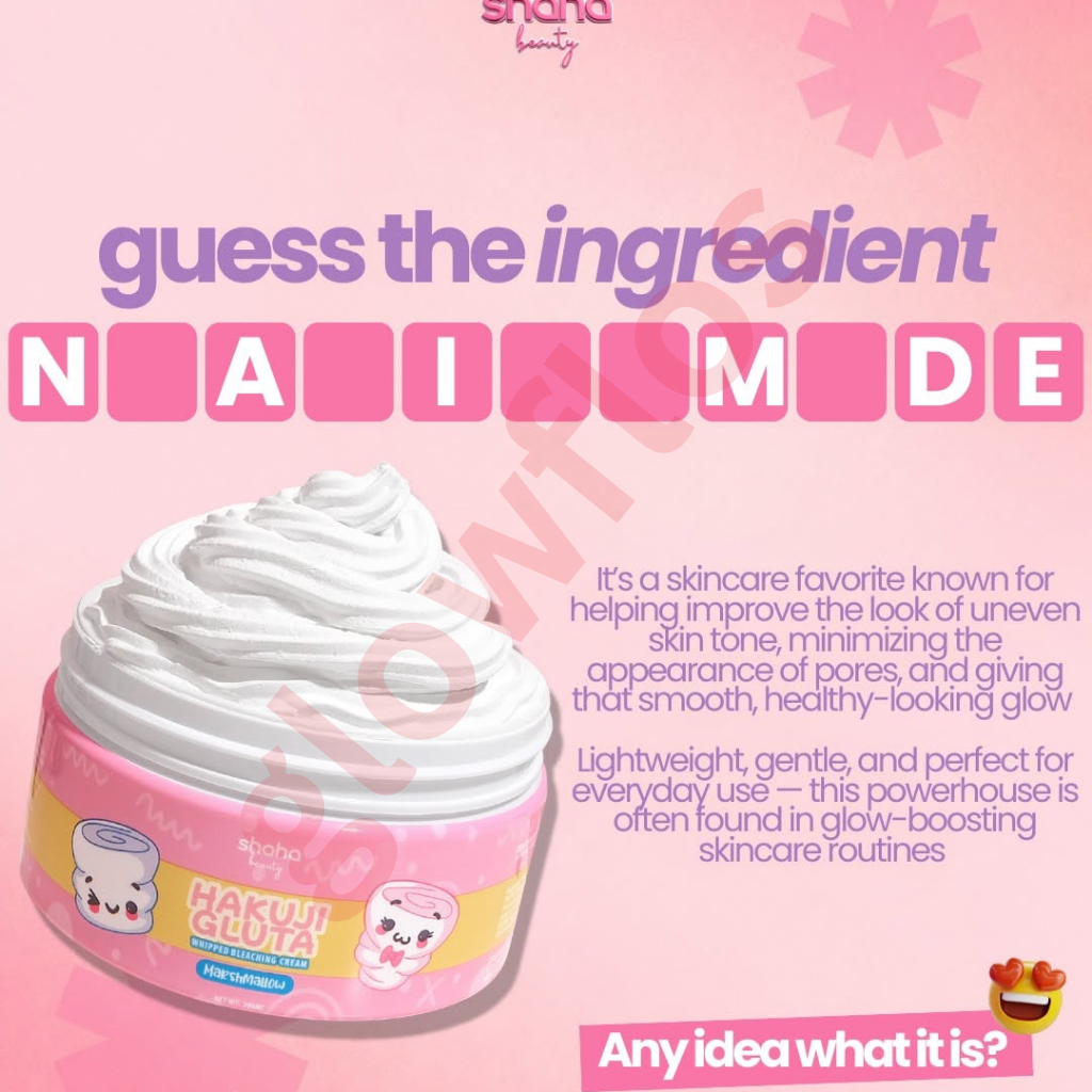 Shaha Beauty Hakuiji Gluta Whipped Bleaching Cream – Marshmallow (200ml)