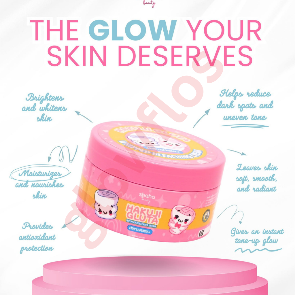Shaha Beauty Hakuiji Gluta Whipped Bleaching Cream – Marshmallow (200ml)