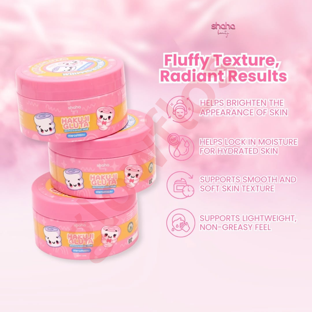 Shaha Beauty Hakuiji Gluta Whipped Bleaching Cream – Marshmallow (200ml)