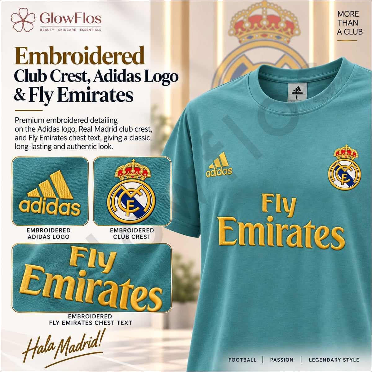 Adidas Real Madrid Fly Emirates Graphic T-Shirt