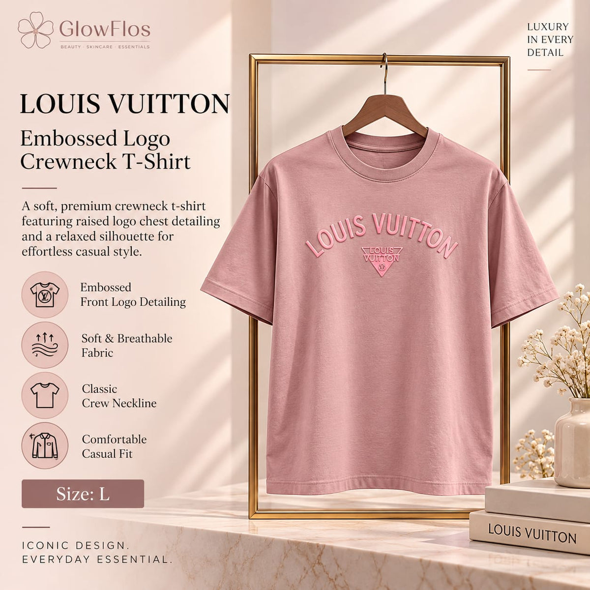 Louis Vuitton Embossed Logo Crewneck T-Shirt