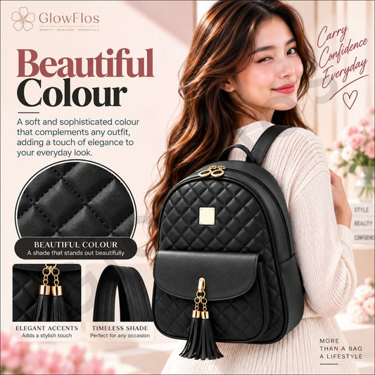 Elegance Quilted Leather Backpack