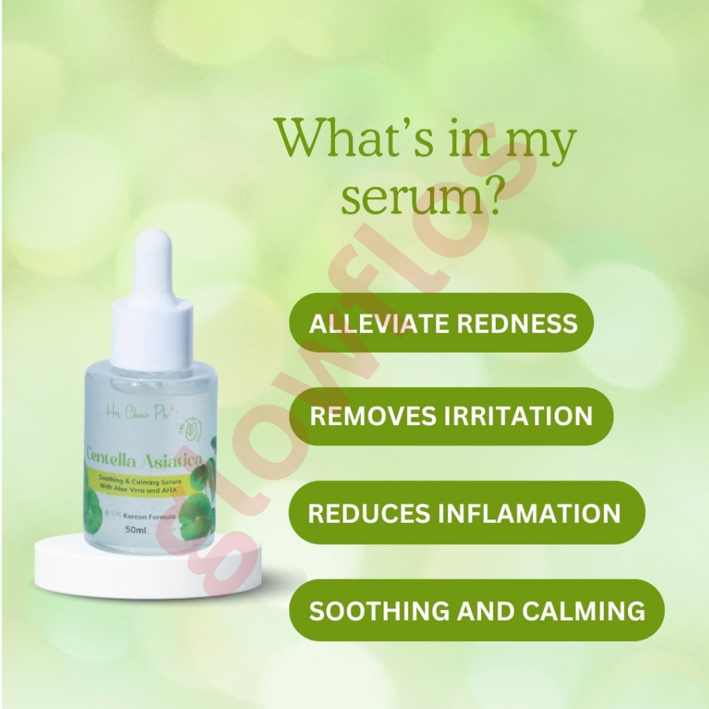 Her Choice PH Cica set items including facial foam wash toner serum and moisturizing cream