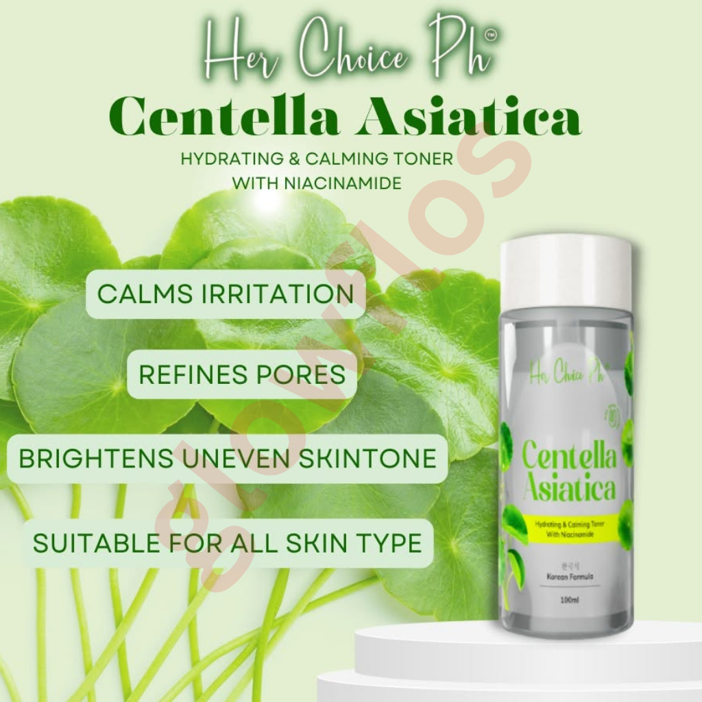 Her Choice PH Cica set items including facial foam wash toner serum and moisturizing cream