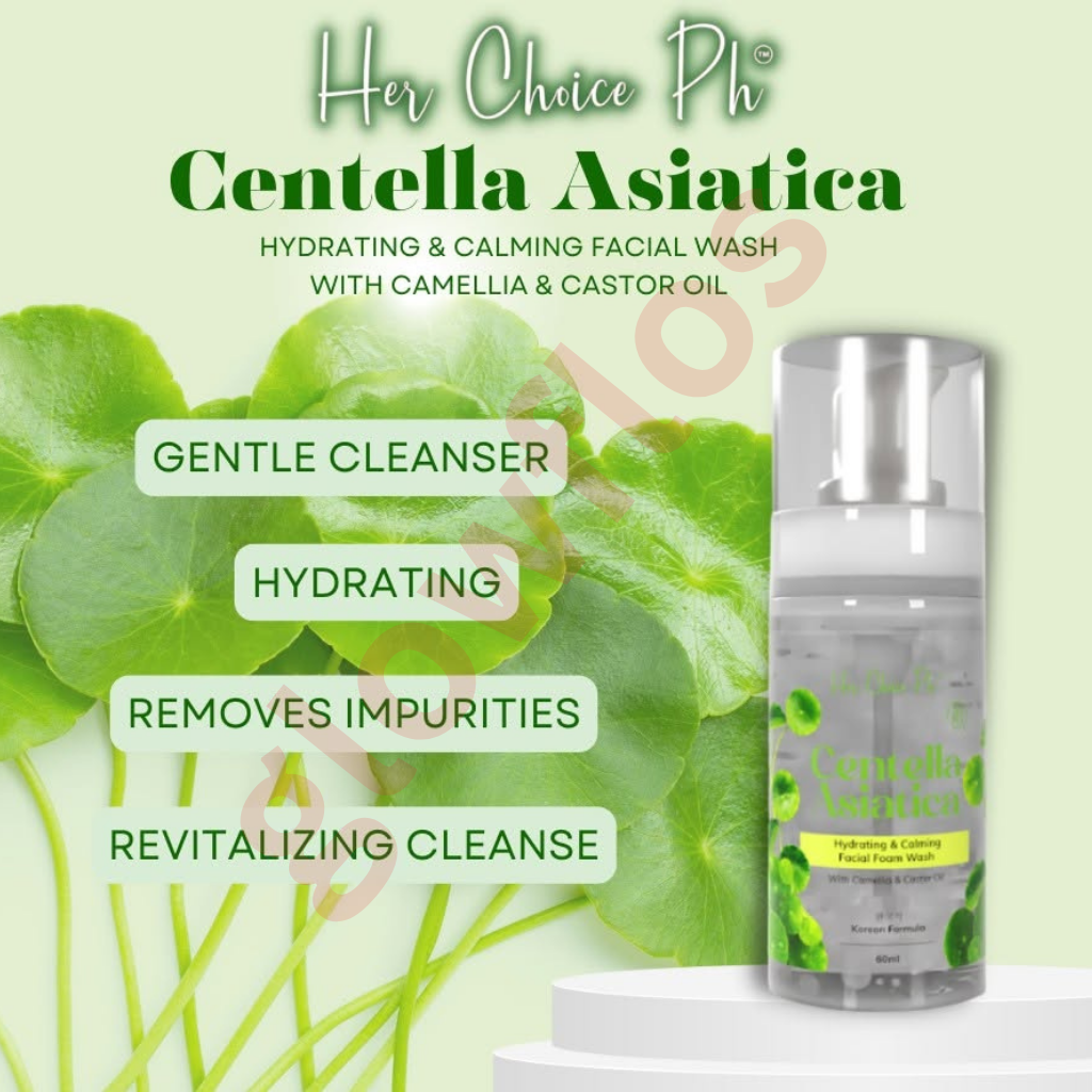 Her Choice PH Cica set items including facial foam wash toner serum and moisturizing cream