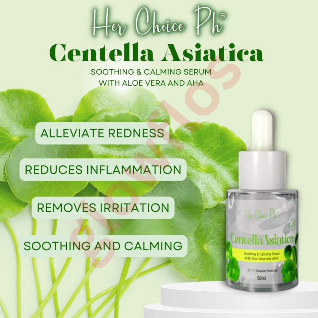 Her Choice PH Cica set items including facial foam wash toner serum and moisturizing cream