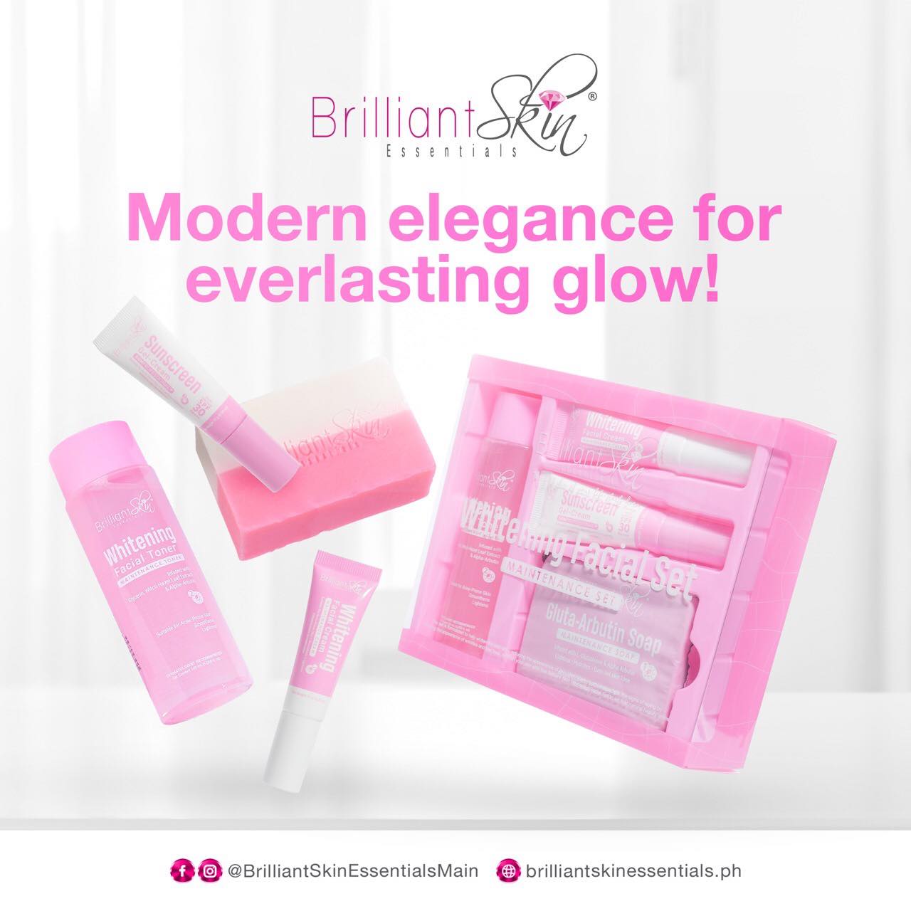 Brilliant Rejuv Set and Whitening Set Combo for bright, smooth, and radiant skin