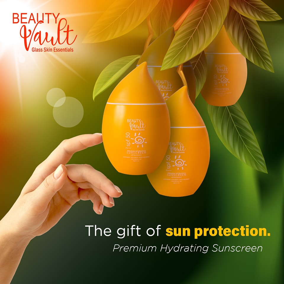 Authentic Beauty Vault Premium Hydrating Sunscreen SPF 50 Broad Spectrum Facial Sunblock for UVA UVB Protection Skin Barrier Hydration Non Greasy Oil Control and Invisible Glass Skin Finish