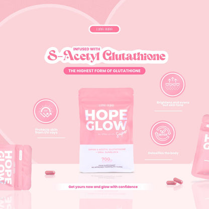 Luna Aura HOPE GLOW Super Capsule dietary supplement for radiant, glowing, and healthy skin