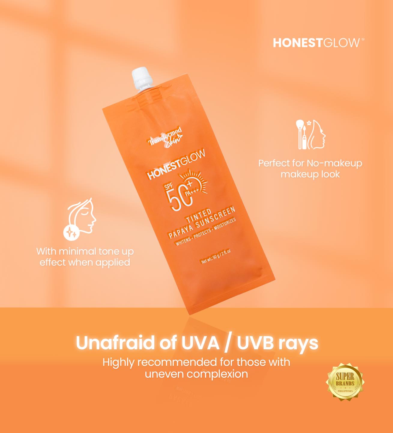 Honest glow Tinted Papaya Sunscreen