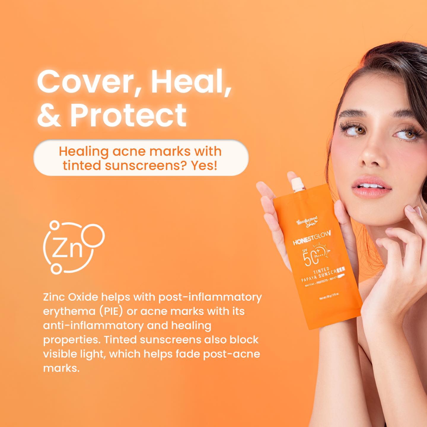 Honest glow Tinted Papaya Sunscreen