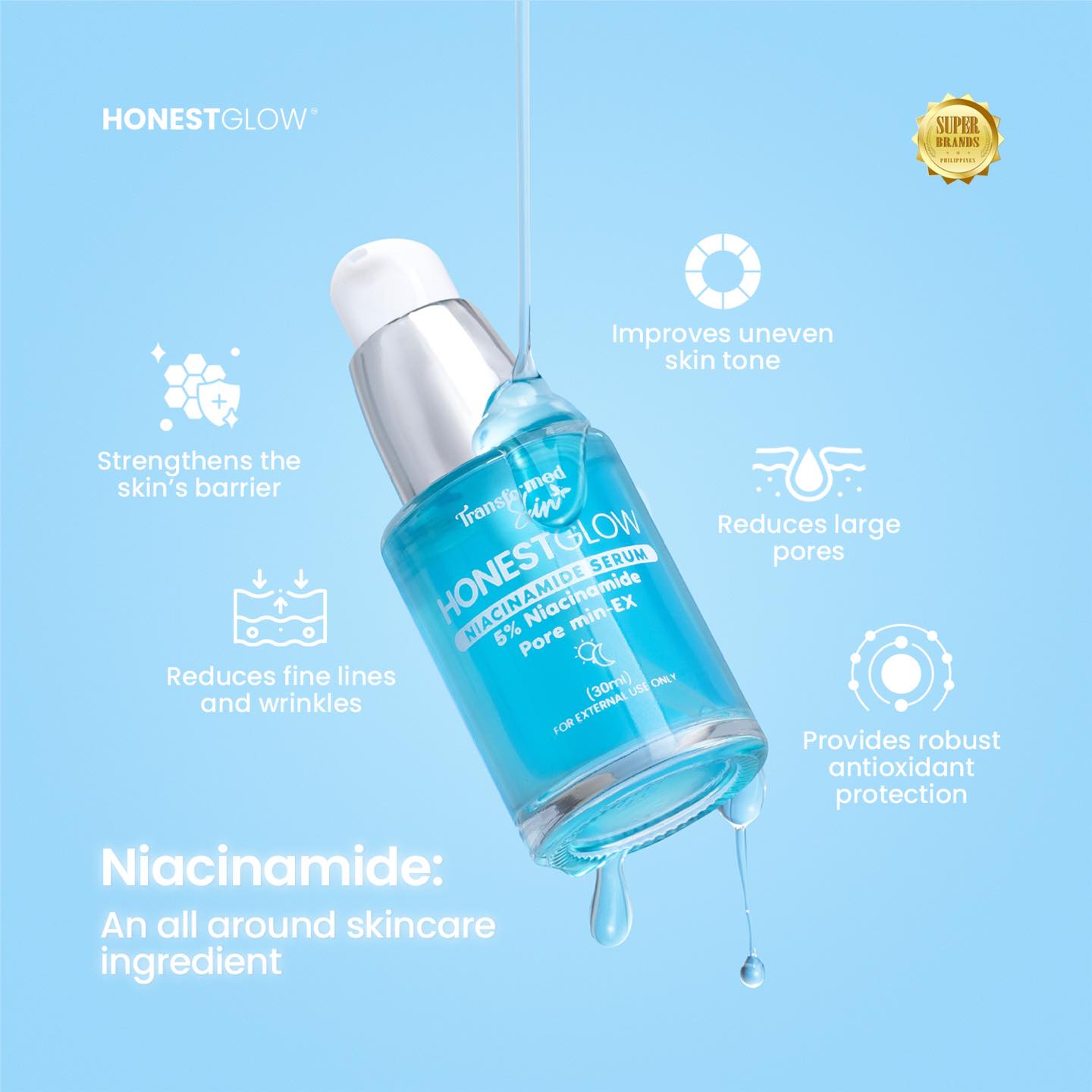 Honest glow Niacinamide Serum