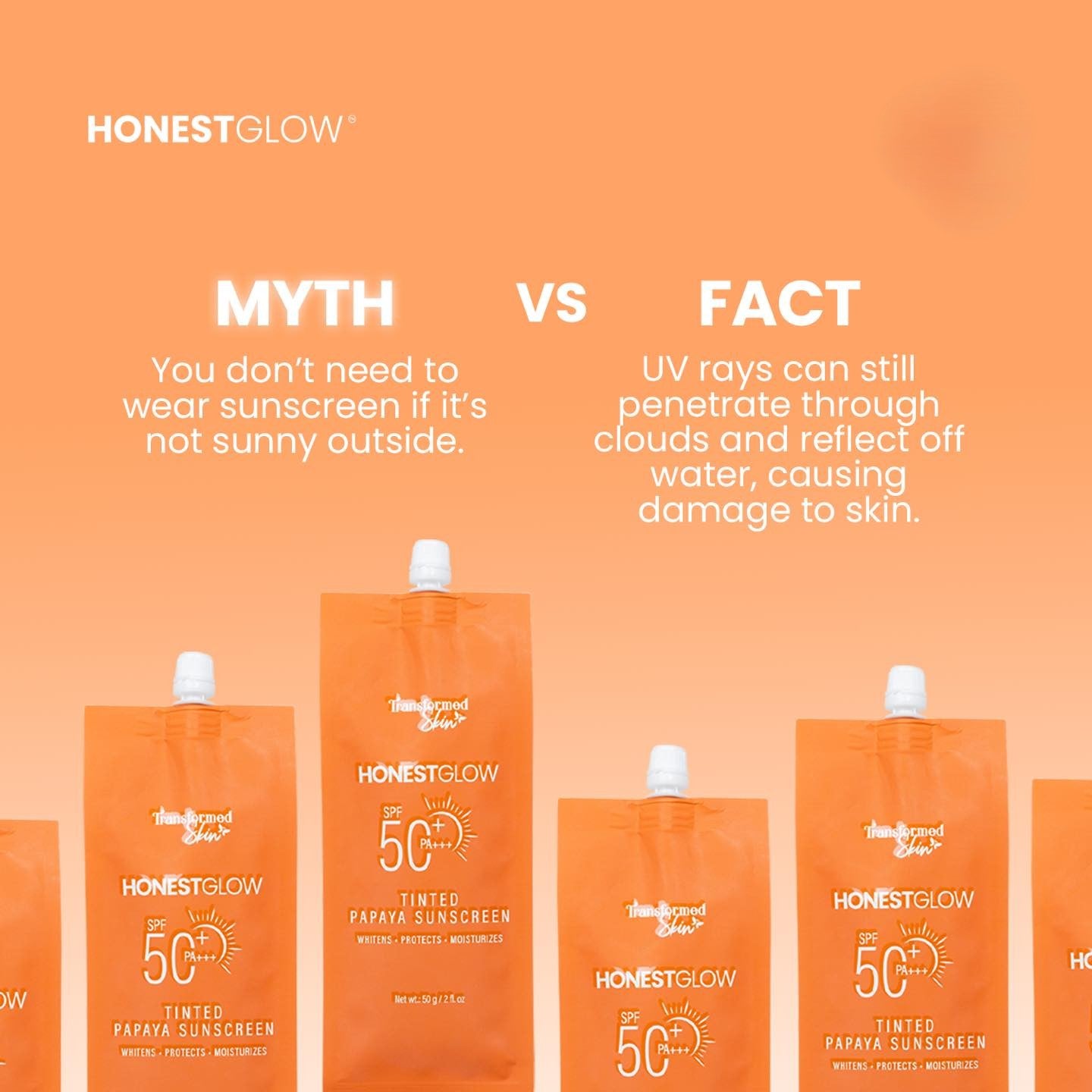 Honest glow Tinted Papaya Sunscreen
