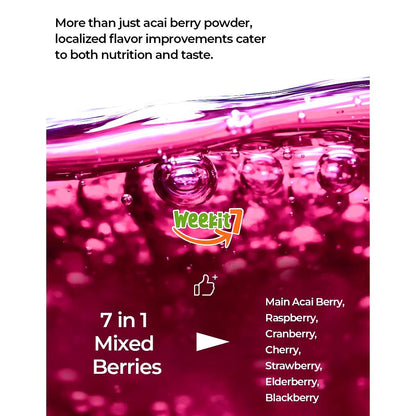 “Acai Berry Beauty detox drink powder for weight loss, skin glow, whitening, and slimming supplement.”
