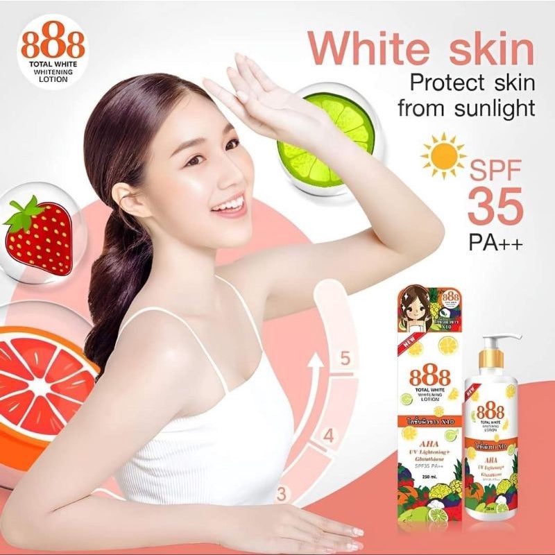 888 Total White Whitening Lotion
