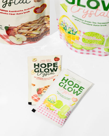 Hope Glow Crystal Apple Cinnamon Kombucha & Honeydew Greentea