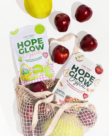 Hope Glow Crystal Apple Cinnamon Kombucha & Honeydew Greentea