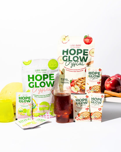 Hope Glow Crystal Apple Cinnamon Kombucha & Honeydew Greentea