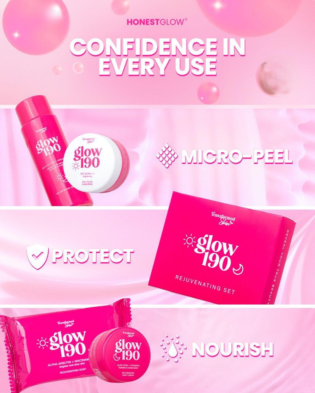 Honest glow 190 Rejuvenating Set