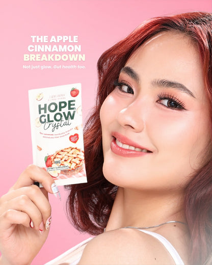 Hope Glow Crystal Apple Cinnamon Kombucha fermented tea drink with apple and cinnamon flavor