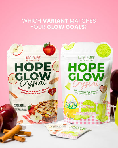 Hope Glow Crystal Apple Cinnamon Kombucha & Honeydew Greentea