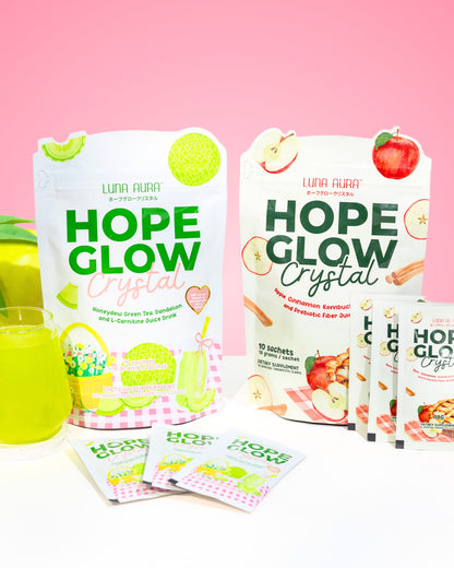 Hope Glow Crystal Apple Cinnamon Kombucha & Honeydew Greentea