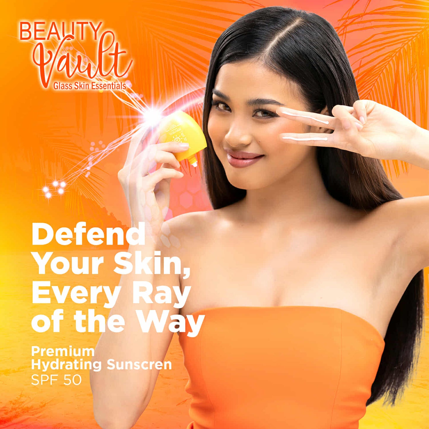 Authentic Beauty Vault Premium Hydrating Sunscreen SPF 50 Broad Spectrum Facial Sunblock for UVA UVB Protection Skin Barrier Hydration Non Greasy Oil Control and Invisible Glass Skin Finish