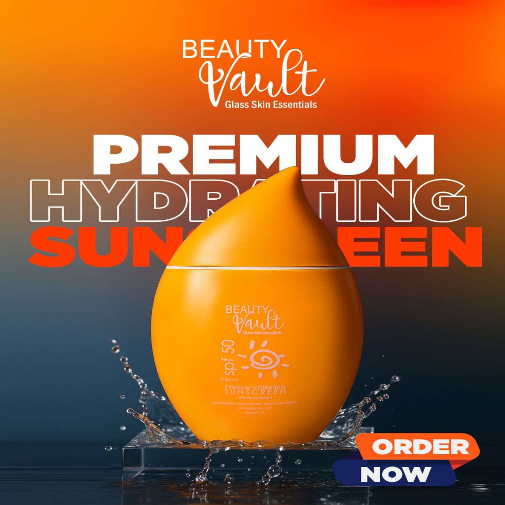 Authentic Beauty Vault Premium Hydrating Sunscreen SPF 50 Broad Spectrum Facial Sunblock for UVA UVB Protection Skin Barrier Hydration Non Greasy Oil Control and Invisible Glass Skin Finish