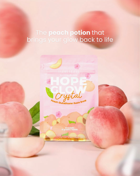 Hope Glow Crystal Peach refreshing peach-flavored sparkling drink for daily wellness
