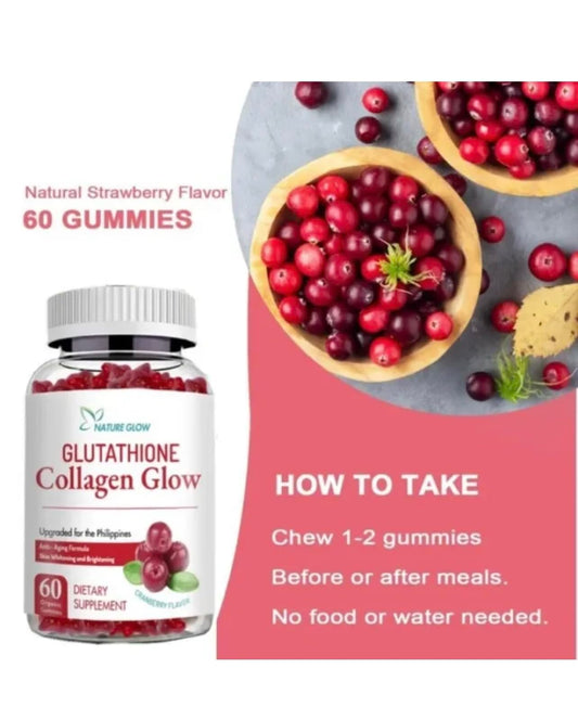 Nature Glow  Glutathione Collagen Glow Cranberry